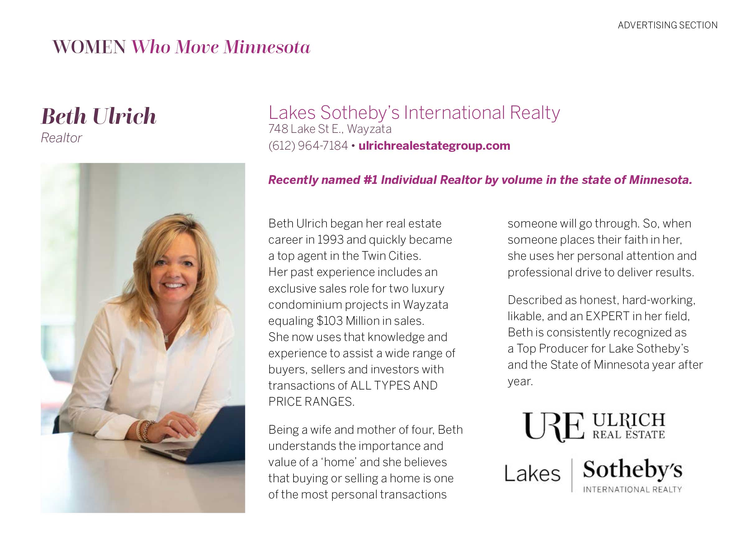 Beth Ulrich Women Who Move MN 2021